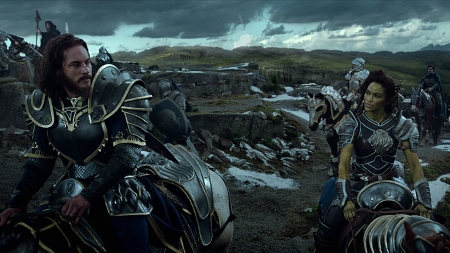 warcraft - warrior, girl, man, horse, beast, warcraft