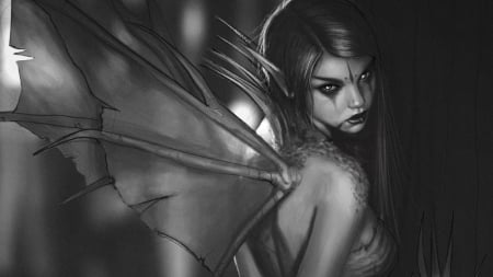 Remember - fairy, black, girl, fantasy