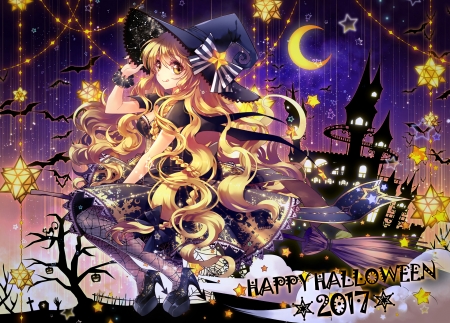 Touhou Halloween - anime, halloween, touhou, girl