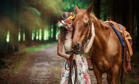 Women with horse - Photo, with, horse, Women