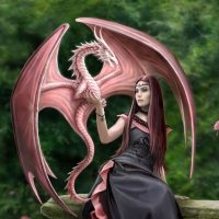 Girl and dragon