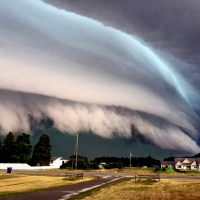 Shelf Cloud Over The Houses