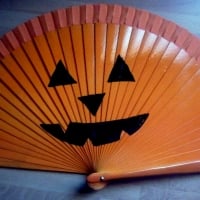 Halloween Pumpkin Hand Fan