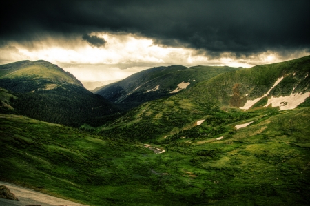 Stormy Day - nature, dark, mountain, cloud