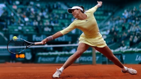 Garbine Muguruza - Jun 4, 2560x1440, tennis racquet, Clay, Garbine Muguruza, French Open, Entropy, Tennis