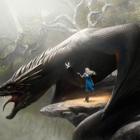 Daenerys and dragon