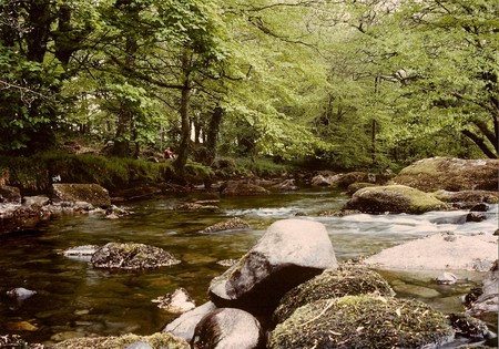 River Dwyfawr at LLanystumdwy - north wales, dwyfawr