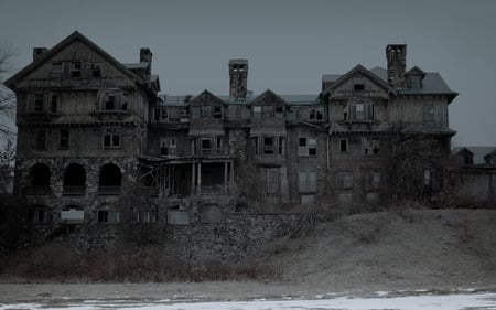 Old house - house, shore, creepy, old