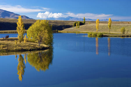 Lake reflections - lake, landscape, mountain