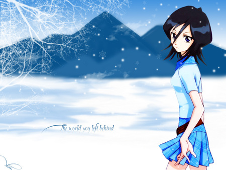 Rukia - bleach, rukia, blue