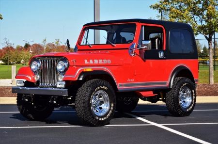 1983 Jeep CJ-7 Laredo 258ci 3-Speed Automatic - jeep, 3-speed, cj-7, off-road, automatic, 258ci, car, red, old-timer, laredo