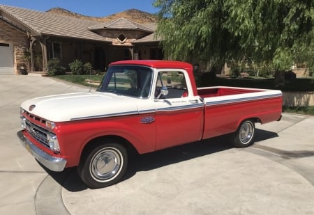 1966 Ford F-100 Custom Cab 352ci V8 Automatic - v8, truck, ford, automatic, custom, red, 352ci, f-100, cab