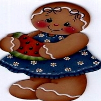 Gingerbread Girl With Watermellon