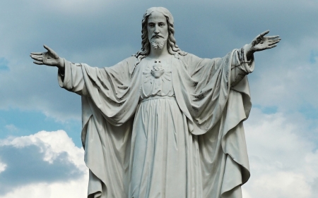 Jesus - Heart, statue, Jesus, Christ