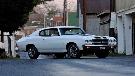 1970-Chevrolet-Chevelle-LS6 - Muscle, GM, White, Classic