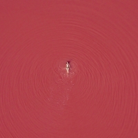 Salty pink lake in Torrevieja, Spain