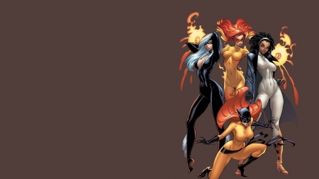 Marvel Divas Team Work Together - firestar, marvel, blackcat, hellcat, other