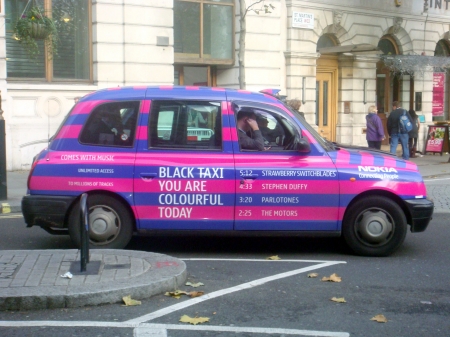 coloured taxi london