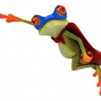 Superman frog