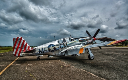 WW2 American P51 Mustang Fighter - aircraft, ww2, usa, military