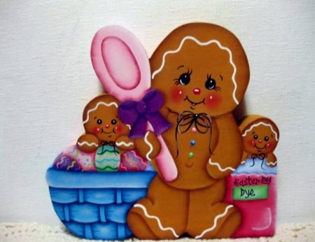 Gingerbread Easter Eggs - eggs, gingerbread, abstract, easter, fantasy