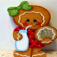 Gingerbread With Cookie And Milk