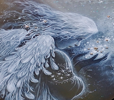 Angel - Wings, Fantasy, Abstrac, Angels, White, Blue