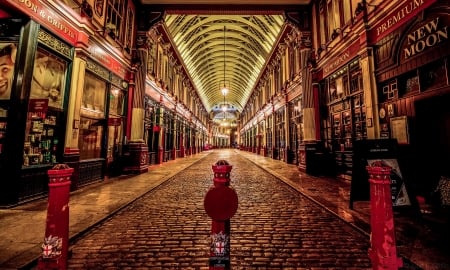 Leadenhall Market - busy, scene, shopping, christmas