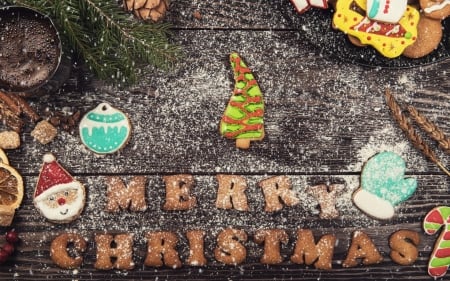 Merry Christmas! - gingerbread, christmas, craciun, cookies, food, dessert, sweets, card