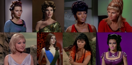 Original Star Trek Actresses - Lee Meriwether, Katherine Woodville, Nichelle Nichols, Susan Oliver, Nancy Kovack, Sherry Jackson, Grace Lee Whitney