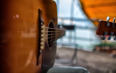 Guitar - music, manmade, Guitar, wood