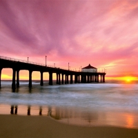 Sunset over Ocean Pier