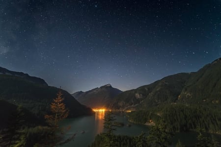 Diablo Lake - Diablo Lake, fun, nature, stars, cool