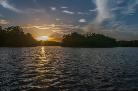 sunset - cool, fun, sunset, ocean, nature