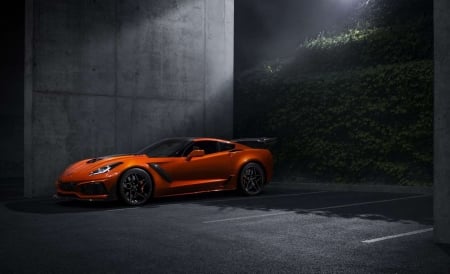 2019 Chevrolet Corvette ZR1 - orange, bowtie, 2019, gm