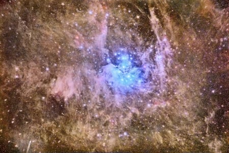 The Pleiades Deep and Dusty - space, fun, galaxies, stars, cool