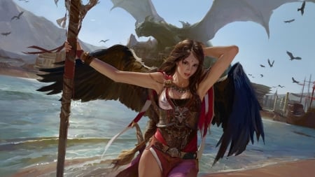 Fantasy Angel - art, fantasy, angel, cg