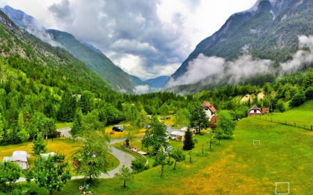 Amazing Nature - cloud, tree, nature, mountain