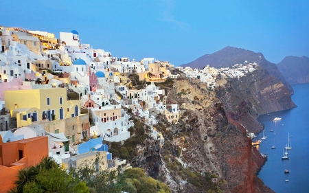 santorini oia greece - oia, santorini, cliff, house, greece