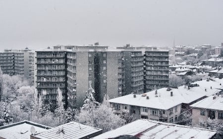 Russian Urban Winter - snow, russia, russia urban winter, architecture, russian, buildings