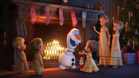 Olaf's Frozen Adventure (2017) - snowman, children, movie, disney, olafs frozen adventure, fantasy