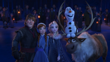 Olaf's Frozen Adventure (2017) - snowman, snow queen, anna, movie, princess, olafs frozen adventure, gustaff, reindeer, elsa, disney