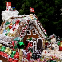 Gingerbread House And Candy