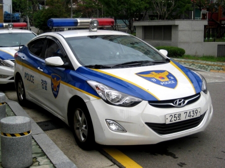 hyundai elantra - elantra, hyundai, car, korea, south, police