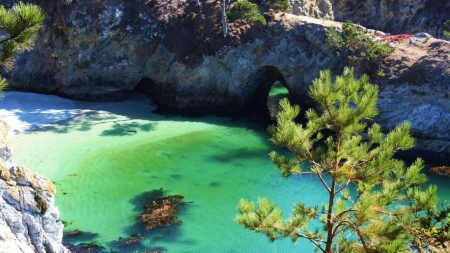 Cove Rocks at Big Sur, California - California, Nature, Coves, Beaches, Rocks, Sea