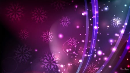 Snowflakes Winter Purple Pink - bokeh, winter, snowflakes, shine, christmas, abstract, purple, pink, seasons, holiday, firefox persona theme, lights