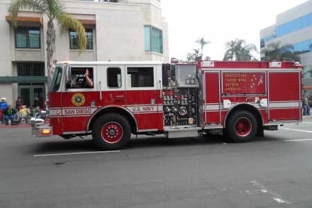 us navy san diego fire engine - san, fire, engine, diego, navy