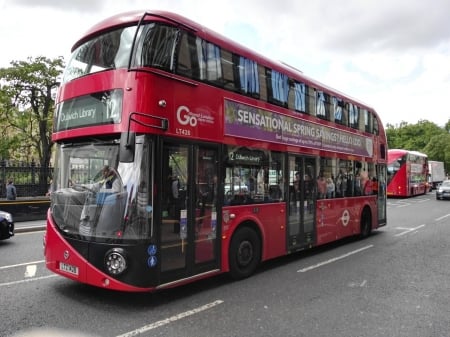 London Bus - Car, London, Red, Bus, Transport