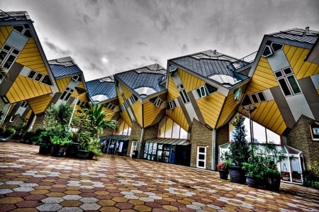 Dutch Cube Houses - architecture, houses, cube, dutch