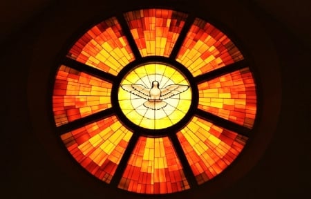 The Holy Spirit - stained glass, holy spirit, church, dove